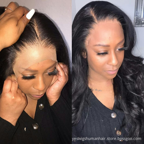Full Hd 360 Lace Frontal Wig Body Wave Raw Brazilian 100% Virgin Human Hair Extension Transparent Lace Front Wig For Black Women